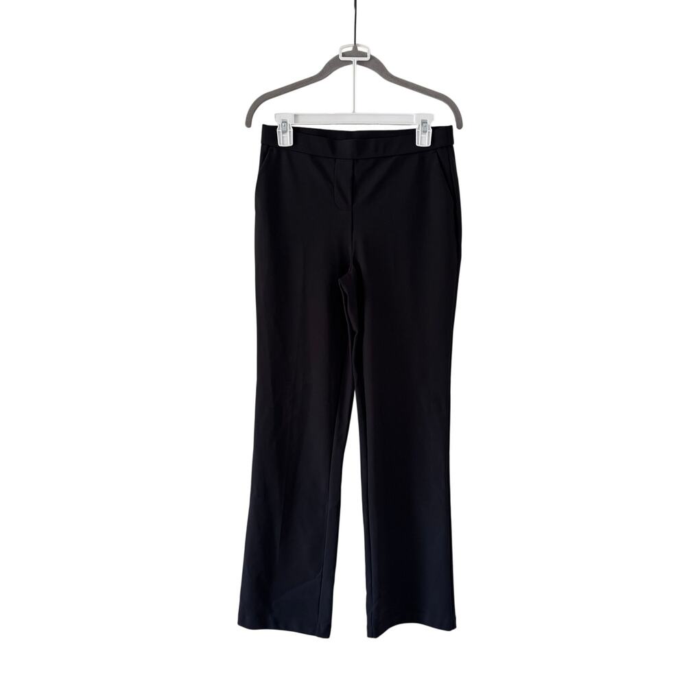 J&L Atelier Black Pull On Dress Pants Women XS Straight Leg Stretch Career Work - Picture 2 of 8